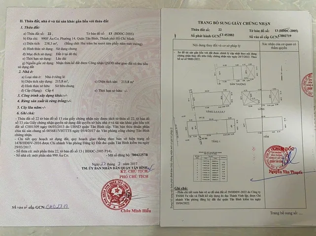 Chính Chủ Bán Nhà Mặt tiền 990F Âu Cơ – Giá 85 tỷ