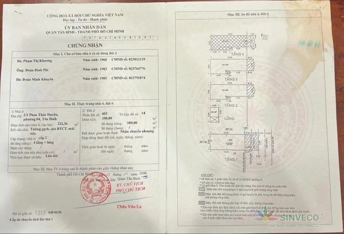 Chính Chủ Bán Nhà Hẻm 2/1 Phan Thúc Duyệt – Giá 33 tỷ