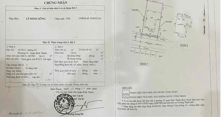 Chính Chủ Bán Nhà Hẻm 36/70/11 Đường D2 – Giá 54 tỷ