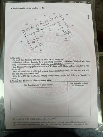 Bán đất 80,8m² full thổ cư ngang 7m giá 2 tỷ tại Xã Đại Xuyên khai thái phú xuyên