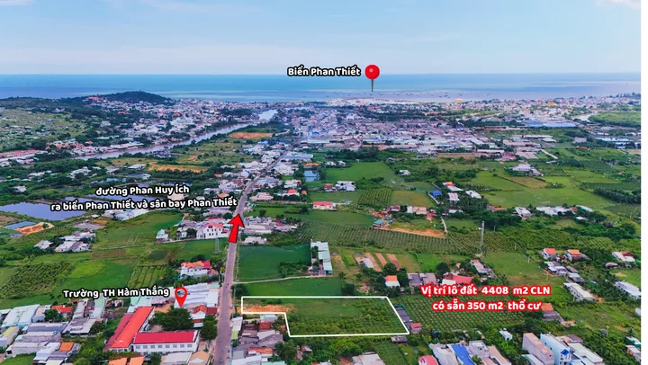 Bán đất vườn có thổ cư ngay Phan Thiết đường Phan Huy Ích