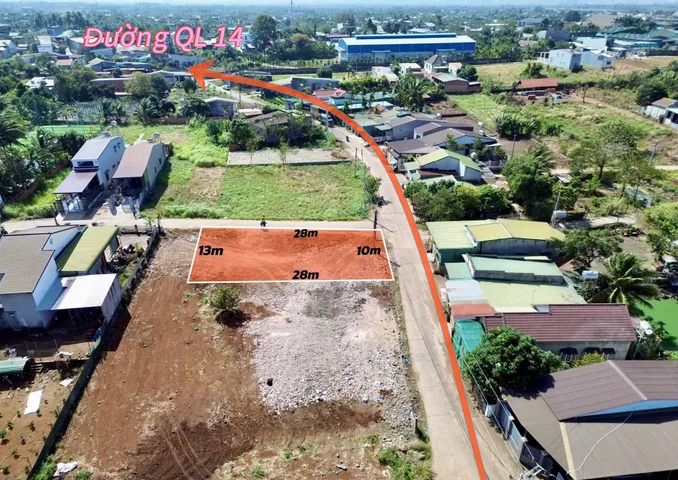 Bán đất 329m² có sẵn 124.2m² thổ cư ngang 10m giá 2.35 tỷ tại Xã Hòa Khánh Thành phố Buôn Ma Thuột