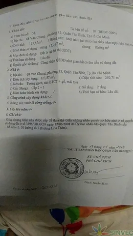 Cần Bán Nhà Mặt tiền 68 Văn Chung – Giá 27 tỷ