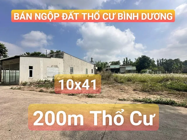 410m2 đất Thổ Cư sẵn, ngang 10m dài 41m tại BÌNH DƯƠNG. Gần Khu Công Nghiệp, Trường Học. Bán lỗ gấp giá THỞ OXY 640 Triệu. Gọi 0903263878 xem đất.