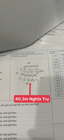 Bán đất 40,3m² full thổ cư ngang 4,3m giá 1.7 tỷ tại Xã Nghĩa Trụ
