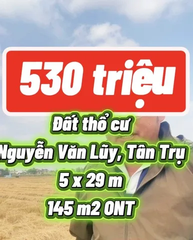 6 lô thổ cư Nguyễn Văn Lũy chỉ 530 triệu/lô