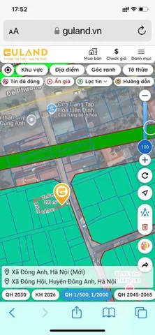BÁN  siêu hiếm 200m² đất - ĐÔNG HỘI - Đông Anh - mặt tiền 9.6 m -  ô tô tránh - giá 12.8tỷ