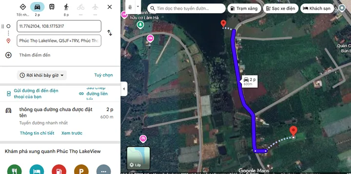 4 sào đất CLN cách hồ phúc thọ Lâm Hà 600m đường oto