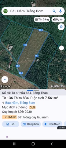 Nhà Đất Sông Thao Trảng bom Đồng Nai