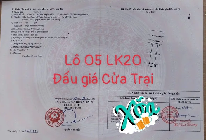 Lô đấu giá cửa trại – lk20 – vị trí trung tâm phát triển mới của Thủy Nguyên.l/h:076.231.9990 em Thúy 

Không phải ngẫu nhiên mà những lô đất đấu giá tại khu Cửa Trại luôn được giới đầu tư săn đón.
Bởi đây là khu vực hội tụ đầy đủ 3 yếu tố quan trọng n