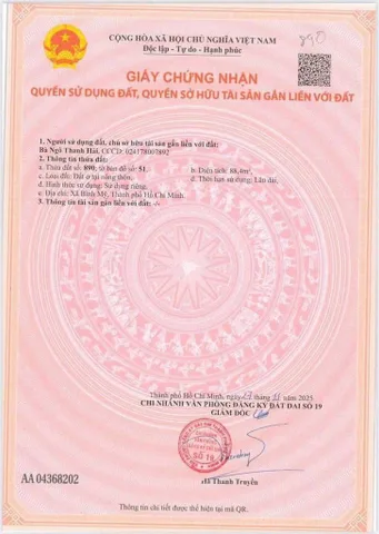 Bán đất 88m² full thổ cư ngang 5m giá 1.95 tỷ tại Xã Bình Mỹ