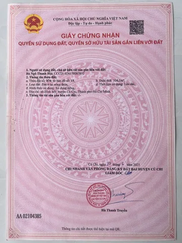 Bán đất 106m² full thổ cư ngang 5m giá 2.05 tỷ tại Xã Bình Mỹ