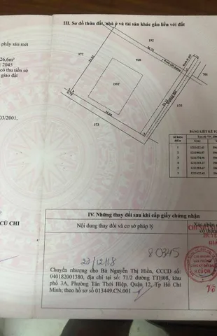 Bán nhà vườn 1 Sẹc đường Võ Văn Bích - Bình Mỹ - Củ Chi