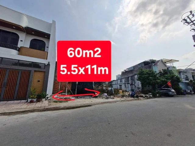 4ty250 LÔ ĐẤT 60M2 HẺM XE HƠI 10M.ĐÔNG HÒA DĨ AN