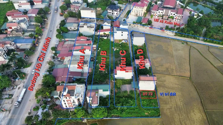 Cần bán 72m2 đất đấu giá Xuân Mai Chương Mỹ, Gần chợ Cá và đường HCM, chỉ 2,x tỷ