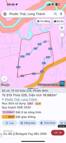 BÁN ĐẤT DIỆN TÍCH LỚN XÃ PHƯỚC BÌNH – GẦN KCN MỸ XUÂN, PHÚ MỸ – TIỀM NĂNG ĐẦU TƯ CAO