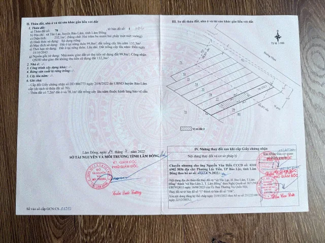 ĐẤT ĐẸP- GIÁ TỐT CHÍNH CHỦ CẦN BÁN NHANH LÔ ĐẤT TIỀM NĂNG TẠI huyện Bảo Lâm, tỉnh Lâm Đồng