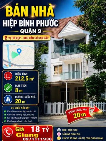 Bán nhà diện tích lớn tại Hiệp Bình Phước – mặt tiền đẹp, tiềm năng đầu tư tốt