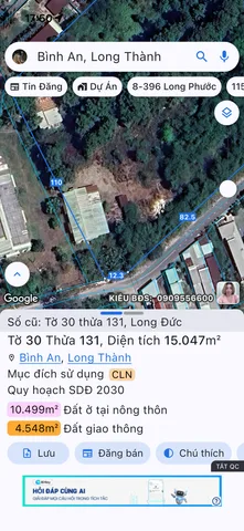 Bán đất 15000m² ngang 94m giá 97 tỷ tại Xã Bình An