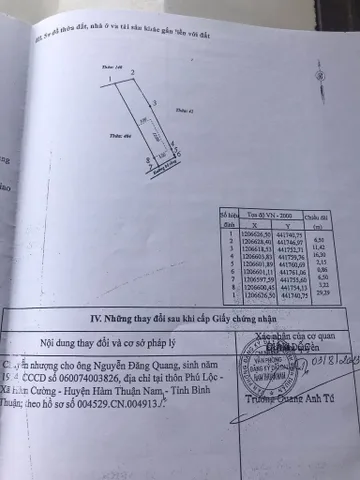 Bán đất 212.2m² có sẵn 60m² thổ cư ngang 6,5m giá 650 triệu tại Xã Hàm Kiệm