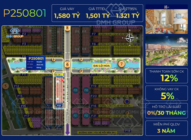 🔥 DUY NHẤT 1 CĂN STUDIO TẦNG 8 – TÒA P25 | SUN URBAN CITY HÀ NAM 🔥
