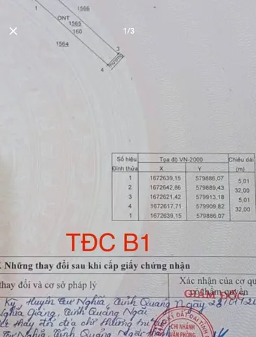 Bán đất 160m² full thổ cư ngang 5m giá 985 triệu tại Xã Nghĩa Giang