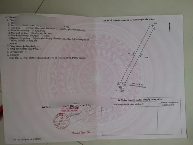 Bán đất mặt tiền tỉnh lộ 903, xã bình phước