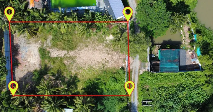 Bán đất 886m² có sẵn 300m² thổ cư ngang 26m giá 6.5 tỷ tại Đường Số 177 Xã Bình Mỹ