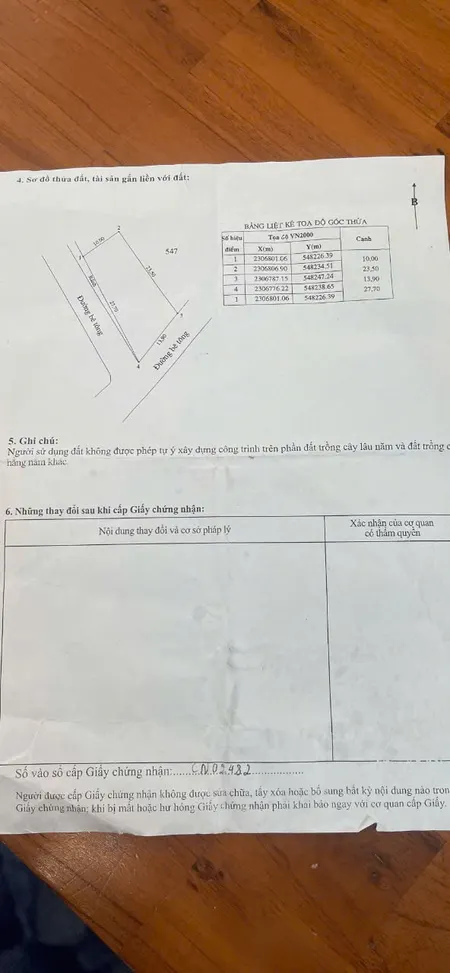 Bán đất 291m² có sẵn 150m² thổ cư ngang 13,9m giá 7.28 tỷ tại Xã Triệu Việt Vương