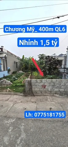 CHỈ 1,5 TỶ - CÓ NGAY ĐẤT ĐẸP XÂY NHÀ TẠI CHƯƠNG MỸ
