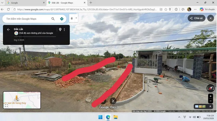 Bán đất 373m² có sẵn 60m² thổ cư ngang 7.12m giá 820 triệu tại Xã Ea Wer
