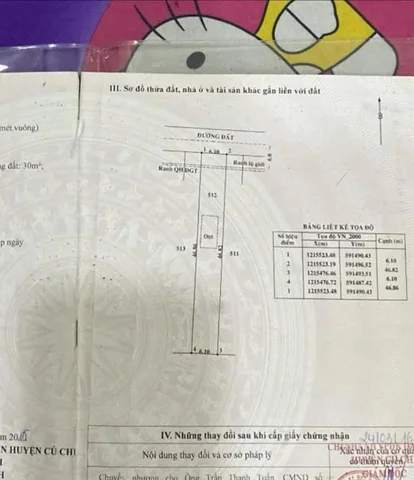 Bán đất 1/ Bàu Trâm, Trung An, Củ Chi – 6,1x47m full thổ cư, giá 3,1 tỷ