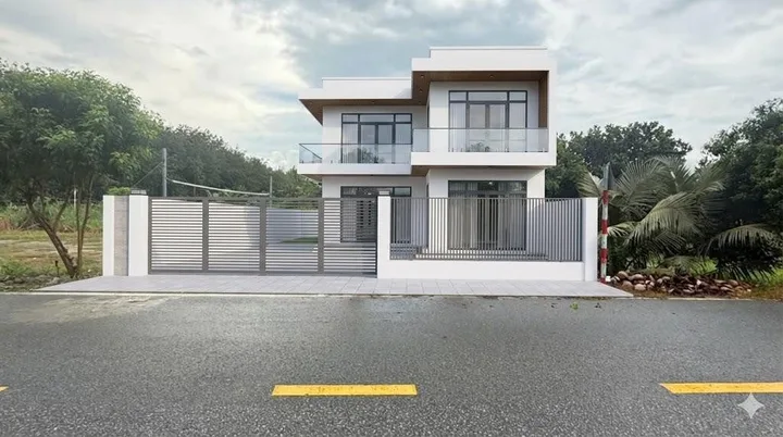 bán nhà thị trấn củ chi 5x16 80m2, 1 lầu đúc 4 phòng ngủ, nhựa 6m