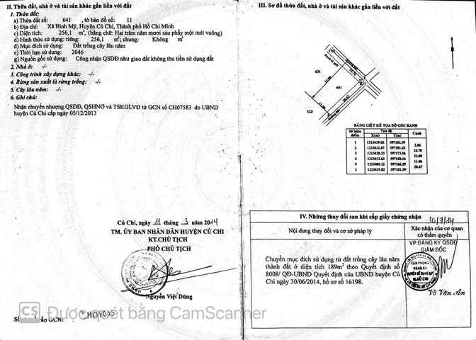 Bán đất 256m² có sẵn 189m² thổ cư ngang 12m giá 5.12 tỷ tại Xã Bình Mỹ