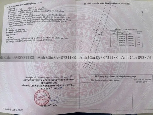 Bán đất 406m² có sẵn 300m² thổ cư ngang 6m giá 4.3 tỷ tại Xã Bình Mỹ