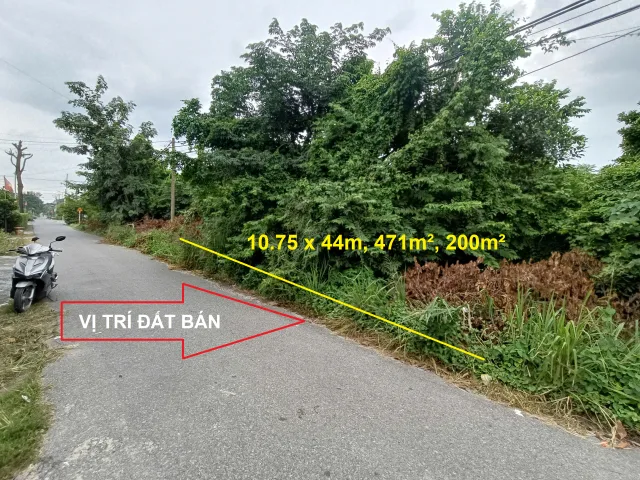 Bán đất mặt tiền đường 490, Trung tâm xã Phạm Văn Cội Củ Chi — 471m², Thổ cư 200m², giá 3 tỷ