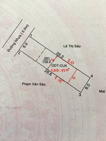 Bán đất 158m² có sẵn 80m² thổ cư ngang 6m giá 4.8 tỷ tại Phường Thủ Dầu Một