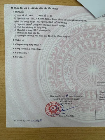 Bán 68 m TĐC Hoa Động giá êm . Hướng nam ko lỗi 
L/h:076.231.9990 em Thúy