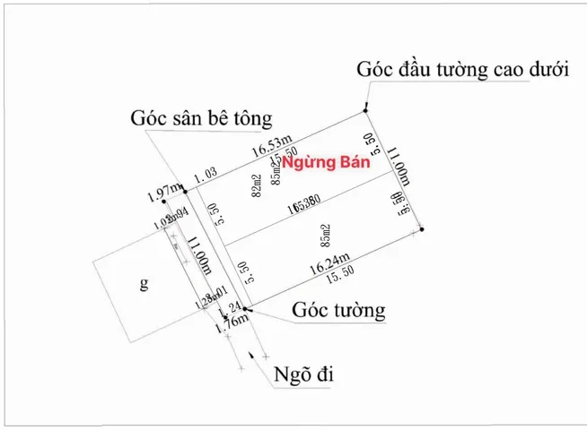 Bán Đất 85m2 có sẵn 85 m2 thổ cư giá 2.4 tỷ tại Phường Thủy Nguyên Hải Phòng