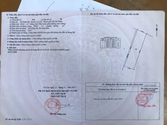 Bán đất 500m² ngang 11.5m giá 6.5 tỷ tại Xã Bình Mỹ