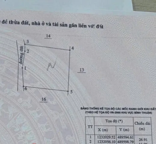 Bán đất 4861m² ngang 66m giá 480 triệu tại Xã Hòa Thắng