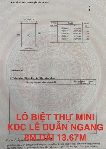 Bán đất 108.9m² có sẵn 108m² thổ cư ngang 8m giá 900 triệu tại Phường Nghĩa Lộ