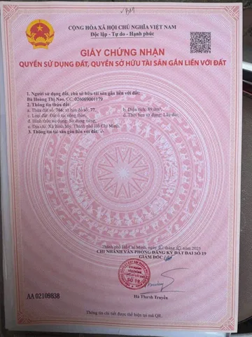 Bán đất 89m² full thổ cư ngang 5m giá 1.65 tỷ tại Xã Bình Mỹ