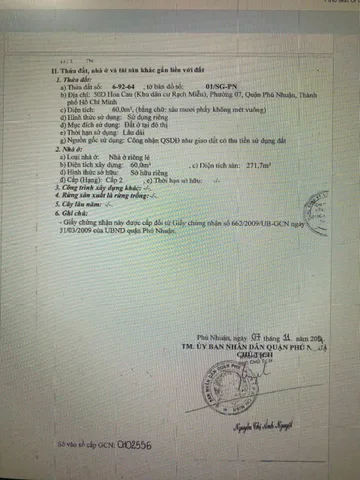 Bán Nhà Mặt tiền 50D Hoa Cau