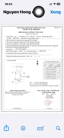 Bán lô đất đẹp, vuông vức dt 243.9m² ngang 9.8m giá 2 tỷ Xã Xuyên Mộc