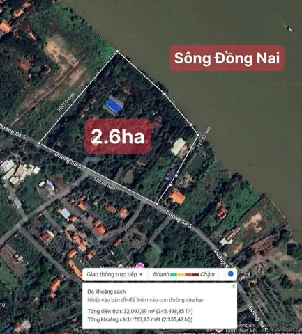 Bán đất 26180m² có sẵn 400m² thổ cư ngang 155m giá 520 tỷ tại Đường số 5 Phường Long Phước