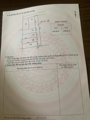 Bán đất 50,4m² full thổ cư ngang 4m giá 3.2 tỷ tại Xã Chương Dương Thường tín