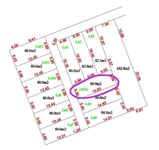 Bán đất 80mm² có sẵn 80m² thổ cư ngang 5,39m giá 1.72 tỷ tại Xã Phú Xuyên