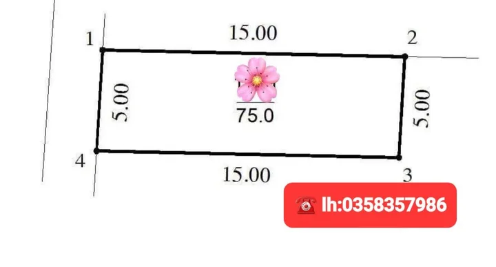 Bán đất có sẵn 75m² thổ cư ngang 5m giá 3.1 tỷ tại Xã Sóc Sơn