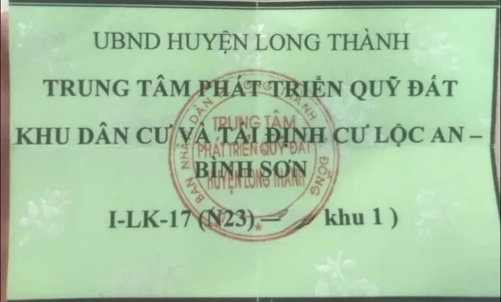 Chính chủ bán lô đất TĐC Lộc An - sân bay Long Thành